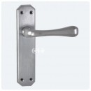 Eden Lever on Plain Latch Backplate Satin Chrome