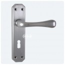 Eden Lever on Lock Backplate Satin Chrome