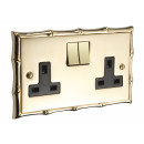 Brassart Edwardian Electrical Sockets Brass Bronze Chrome or Nickel