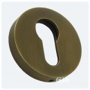 Euro Escutcheon in Brass Bronze Chrome or Nickel