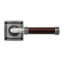 Finesse Design Pewter Jarrow Lever Handles on Jesmond Rose. Brown/Black.