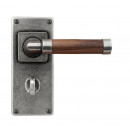 Finesse Design Pewter Milton Lever Door Handles Bathroom Backplate