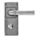 Finesse Design Pewter Wexford Lever Handles on Jesmond Bathroom Backplate
