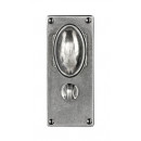 Finesse Design Pewter Lincoln Knobs on Bathroom Backplate