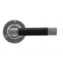 Finesse Design Pewter Jedburgh Lever Handles on Rose. Brown/Black.