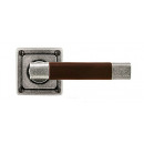 Finesse Design Pewter Jedburgh Lever Handles on Jesmond Rose. Brown/Black.
