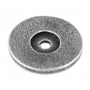 Finesse Pewter Cabinet Door Knob Base Roses