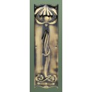 Art Nouveau Finger Plate in Aged Brass