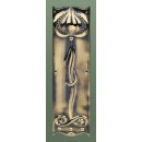 Art Nouveau Finger Plate in Aged Brass