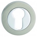 Fortessa Satin Nickel and Polished Chrome Escutcheon