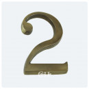 British Handmade Door Numerals Brass Bronze Chrome or Nickel