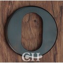 British Handmade Plain Escutcheon in Chrome Nickel Brass or Bronze