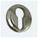 British Handmade Raised Escutcheon in Chrome Nickel Brass or Bronze