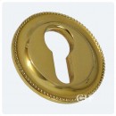 British Handmade Beaded Escutcheon in Chrome Nickel Brass or Bronze