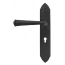 Gothic Lever Handles Keyhole Lock Backplate Beeswax Black