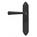 Gothic Lever Handles Privacy Bathroom Backplate Beeswax Black