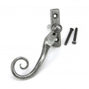 Locking Slim Monkeytail Window Handles Traditional Pewter LH