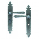 Cromwell Lever Handles Bathroom Backplate External Pewter