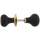 Ebony Bun Mortice or Rim Door Knobs