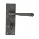 Anvil Avon Bathroom Lever Handles On Backplate In Beeswax Black