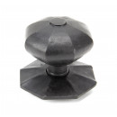 Octagonal Centre Door Knobs External Beeswax Black 