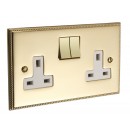 Brassart Beaded Electrical Sockets Brass Bronze Chrome or Nickel