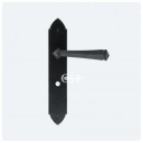 Gothic Lever Handles Privacy Bathroom Backplate External