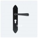 Gothic Lever Handles Euro Lock Backplate External
