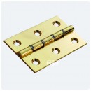 Brass 100x67mm Double Steel Washered Hinge