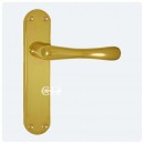 Ibra Lever on Latch Backplate Brass