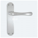 Ibra Lever on Latch Backplate Satin Chrome