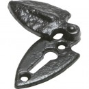 Kirkpatrick Covered Keyway Escutcheon in Black Argent or Pewter