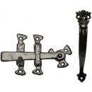 Kirkpatrick Thumb Latch in Black Argent or Pewter 