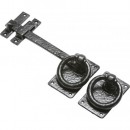 Kirkpatrick Ring Gate Latch in Black Argent Or Pewter Finish