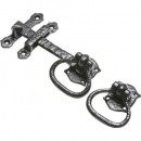 Kirkpatrick Ring Gate Latch in Black Argent Or Pewter Finish