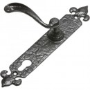 Kirkpatrick Espagnolette Lever Handle in Black Argent or Pewter  