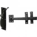 Kirkpatrick Thumb Latch on Backplate In Black Argent Or Pewter