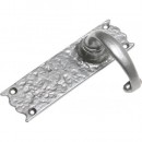 Kirkpatrick lever Handles on Backplate in Pewter