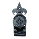 Black Fleur De Lys Covered Cylinder Pull