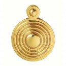 Ribbed Keyhole Lock Escutcheon Polished Brass