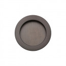 Round Pocket or Sliding door Flush Pulls Matt Bronze