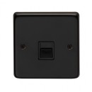 Telephone Slave or Master Socket in Black Brass or Stainless