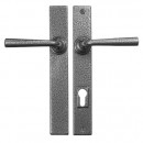 Stonebridge Padstow Hand Forged Steel Door Levers 92mm Espagnolette Backplate