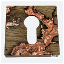 X Streams Leaf Oak Euro or Key Escutcheons