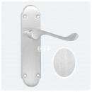 Oakley Lever on Latch Backplate Satin Chrome