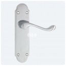 Oakley Lever on Latch Backplate Polished Chrome