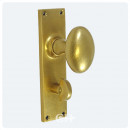 Croft Oval Knobs On Backplate in Brass Bronze Chrome or Nickel
