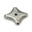 Finesse Pewter Cabinet Door Knob Base Roses