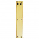 Engraved Finger Plate in Polished Brass