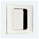 Croft Plain Square Pocket Door Flush Pulls in Brass Bronze Chrome or Nickel